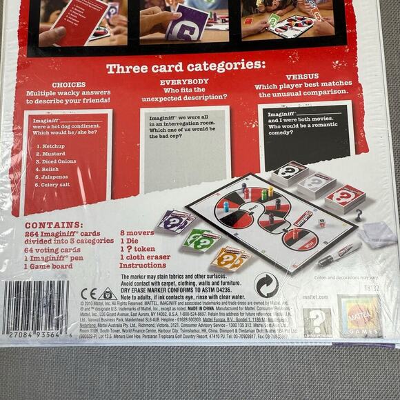 Imaginiff Mattel Board Card Game Age 14+ Adult 2010 Party Game Night Sealed Box - Picture 7 of 8